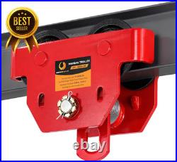 3 Ton I Beam Trolley Adjustable Push Beam Hoist with Dual Wheels Heavy Duty