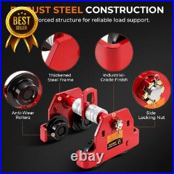 3 Ton I Beam Trolley Adjustable Push Beam Hoist with Dual Wheels Heavy Duty