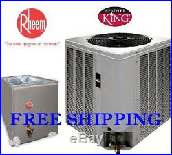 3 Ton R-410A 14SEER NEW WeatherKing by Rheem Condensing Unit & Evaporator Coil