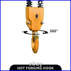 3phase 220V Chain Hoist 2200 lb. Electric Crane Hoist HD Super 1 Ton 10ft Lift