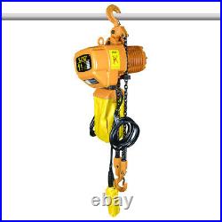 3phase 220V Chain Hoist 2200 lb. Electric Crane Hoist HD Super 1 Ton 10ft Lift