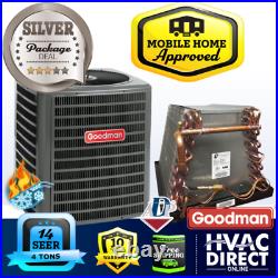 4 Ton 14 SEER Goodman Mobile Home Approved AC Heat Pump Condenser and ADP Coil