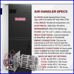 4 Ton Goodman Heat Pump Split System R32 Central Air Conditioner 15.2 SEER2 AC