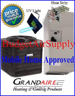 4 ton 14 SEER ICP/Grandaire MOBILE HOME APPROVED A/C Split Syst+UV+HeatStrip++