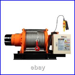 4 ton Industrial Electric Winch 9600 lb Heavy Duty with Wire Rope Three Phase