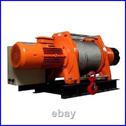 4 ton Industrial Electric Winch 9600 lb Heavy Duty with Wire Rope Three Phase