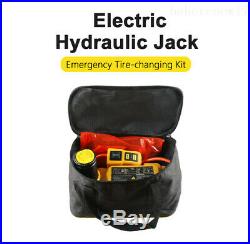 5 Ton 12V DC Hydraulic Electric Jacks Floor Lift Tire Change Car Repair Tool Kit