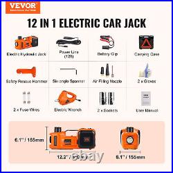 5 Ton 12V Electric Hydraulic Car Floor Jack withImpact Wrench Inflator Pump