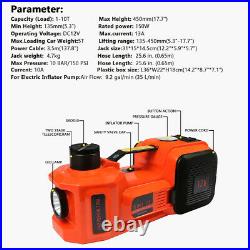 5 Ton Electric Hydraulic Floor Car Jack Lift with Electric Impact Wrench SUV Van