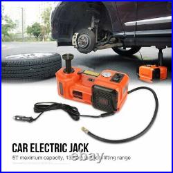5 Ton Electric Hydraulic Floor Jack 3in1 Car Jack Lift 12V DC Tire Inflator Pump