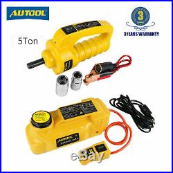 5 Ton Electric Hydraulic Jacks Floor Jack Lifting Tool + Electric Impact Wrench