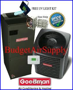 5 Ton Goodman A/C 16 Seer Air Conditioning Split System GSX160601+ASPT61D14 + UV