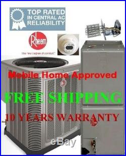 5 Ton R410A 15SEER Heat Pump System Condenser / Air Handler with Coil & Heating
