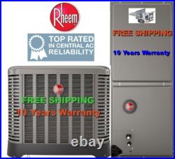 5 Ton Rheem R-454B SEER2 Electric System Condenser & Air Handler & Heater