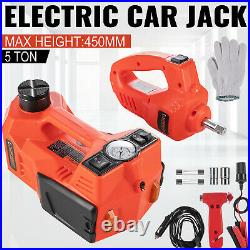 5Ton 12V Electric Hydraulic Car Floor Jack Kit Lift Impact Wrench for SUV MPV