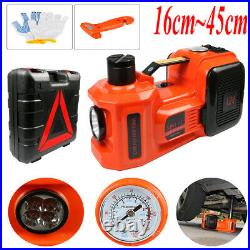 5Ton Car Electric Jack Hydraulic Floor 12V DC Tire Inflator Air Pump Wrench Tool