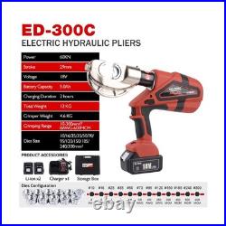 6 Ton Electric Hydraulic Crimper, Easy-Open Design for Quick Operation, 65KN