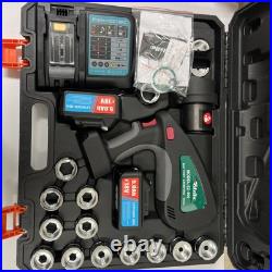 6-Ton Electric Hydraulic Crimping Tool Rechargeable Battery Cable Lug Crimp
