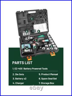 6-Ton Electric Hydraulic Crimping Tool Rechargeable Battery Cable Lug Crimp