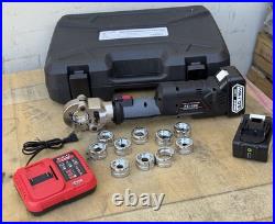 6Ton 18V Cordless Electric Hydraulic Crimping Tool Electrician Cable Lug Crimper 6Ton 18V Cordless Electric Hydraulic Crimping Tool Electrician Cable Lug Crimper