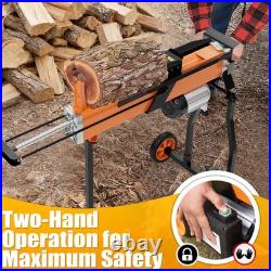 7 Ton Electric Hydraulic Log Splitter Portable Horizontal withstand Wood Splitter