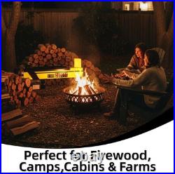 7 Ton Electric Log Splitter with 15Amp Motor for Home Heating&Outdoor Use Yellow