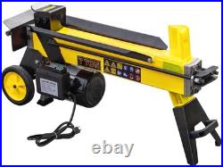 7 Ton Electric Log Splitter with 15Amp Motor for Home Heating&Outdoor Use Yellow