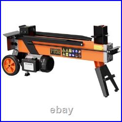 7-Ton Electric Log Splitter with Detachable Cross Blade Cutting Head 15Amp Motor