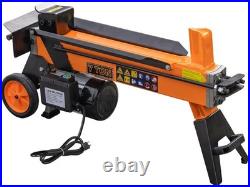 7-Ton Electric Log Splitter with Detachable Cross Blade Cutting Head 15Amp Motor