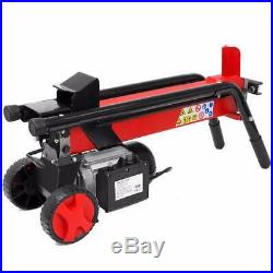 7 Ton Electrical Hydraulic Log Splitter Cutter 7 Mobile Wheels Red