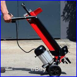 7 Ton Electrical Hydraulic Log Splitter Cutter 7 Mobile Wheels Red