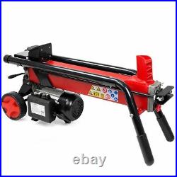 7 Tons Capacity Log Splitter Cut Wood Electrical Cutter Hydraulic with Wheel Red