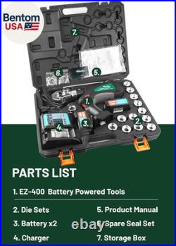 8-Ton Electric Hydraulic Crimping Tool Rechargeable Battery Cable Lug Crimper