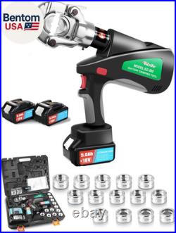 8-Ton Electric Hydraulic Crimping Tool Rechargeable Battery Cable Lug Crimper