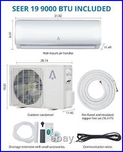 9000-24000 BTU Ductless Mini Split Air Conditioner Heat Pump 19 SEER INVERTER AC