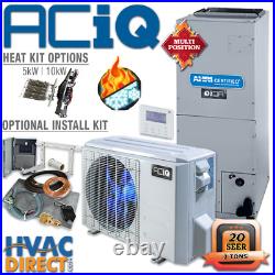 ACiQ 2 Ton Ducted Inverter Heat Pump Split System Central Air Con Kit 20 SEER