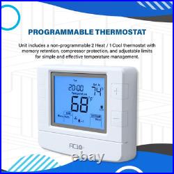 ACiQ 3.5 Ton 13.4 SEER2 Packaged Heat Pump Unit & Thermostat R32 Horizontal