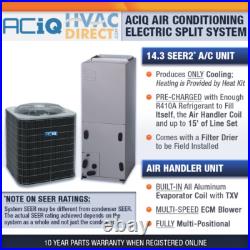ACiQ 3 Ton AC Ducted Electric Central Air Conditioner Split System, 15.5 SEER2 ACiQ 3 Ton AC Ducted Electric Central Air Conditioner Split System, 15.5 SEER2