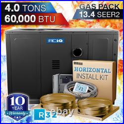 ACiQ 4 Ton 60000 BTU AC Gas Package Unit Central Air Conditioner & Heat System