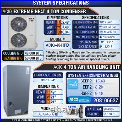 ACiQ 4 Ton EXTREME HEAT PUMP AC Inverter Split System 15.6 SEER2 AH 15kW Coil