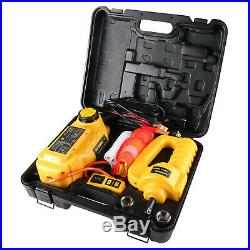 AUTOOL 12V DC 5-ton Hydraulic Jack Car Vehicle Lifting with Wrench for Travel