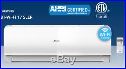 AUX 12000 BTU Mini Split Air Conditioner & Heat Pump, WiFi 1TON 115V 17SEER 25ft