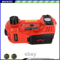 Automatic Electric Car Jack Lift 5 Ton 12V DC Tire Inflator Pump & Impact Wrench