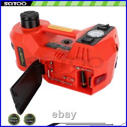 Automatic Electric Car Jack Lift 5 Ton 12V DC Tire Inflator Pump & Impact Wrench