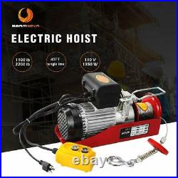 BEAMNOVA 2200lb 1 Ton Electric Hoist Lift Overhead Winch with Remote Control