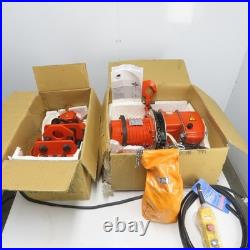 Black Bear YSF-200 2 Ton 4000lb Electric Chain Hoist 115V 8FPM With Power Trolley