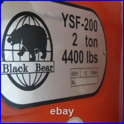 Black Bear YSF-200 2 Ton 4000lb Electric Chain Hoist 115V 8FPM With Power Trolley