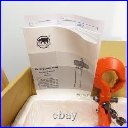 Black Bear YSF-200 2 Ton 4000lb Electric Chain Hoist 115V 8FPM With Power Trolley