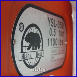 Black Bear YSL-050 1/2 Ton 1000lb Electric Chain Hoist 230/460V 3Ph 26FPM NEW Black Bear YSL-050 1/2 Ton 1000lb Electric Chain Hoist 230/460V 3Ph 26FPM NEW