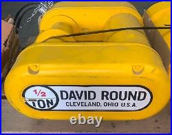 Brand New! David Round 1/2 Ton 1-1/2HP Smooth Drum Electric Hoist (#Model 55)